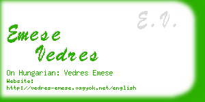 emese vedres business card